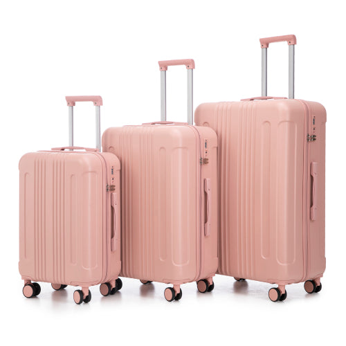 20", 24" and 28" 3-Pc Set with ABS Spinner Wheel Luggage, Carry-On Suitcase, Matching Color, TSA Combination Lock